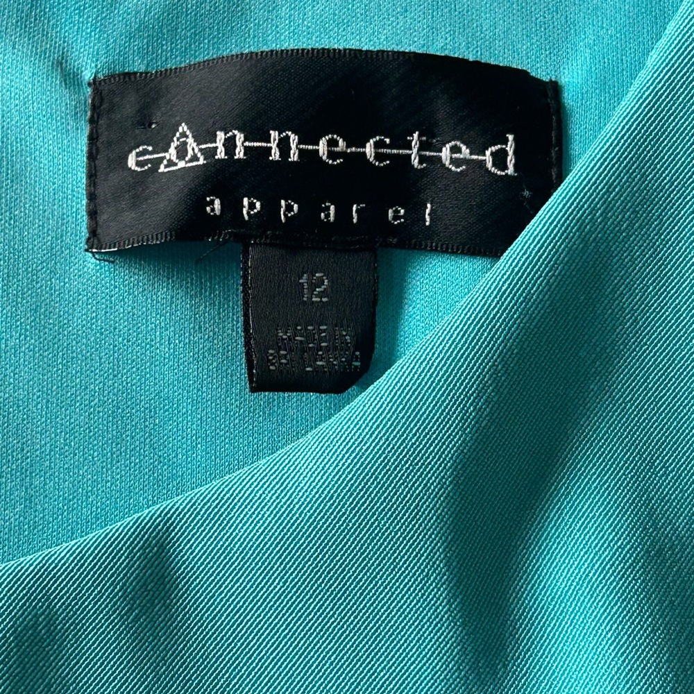 Turquoise Tiered Sheath Dress (Size 12) - Picture 6 of 13
